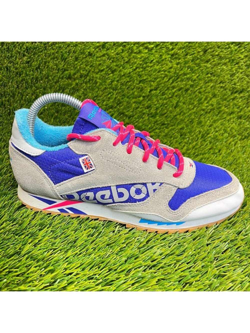 Reebok Concept Sample 003 Boys Size 5.5Y Blue Gray Pink Running Shoes Sneakers